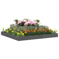 Produktbild för Odlingslåda grå 110x110x27 cm massiv furu