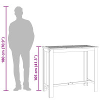 Produktbild för Ståbord för utomhusbruk 120x60x105 cm massiv akacia