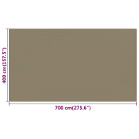 Produktbild för Tältmatta taupe 400x700 cm HDPE