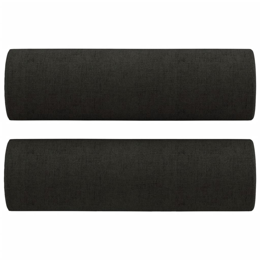 Produktbild för 2-sitssoffa med kuddar&dynor svart 120 cm tyg