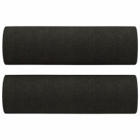 Produktbild för 2-sitssoffa med kuddar&dynor svart 120 cm tyg