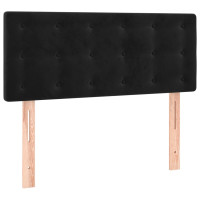 Produktbild för Ramsäng med madrass svart 90x190 cm sammet