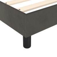 Produktbild för Ramsäng med madrass mörkgrå 80x200 cm sammet