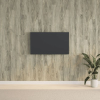 Produktbild för Väggpaneler träimitation grå PVC 2,06 m²