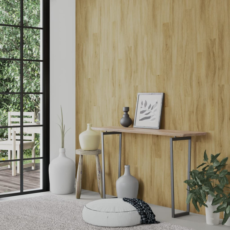 Produktbild för Väggpaneler träimitation brun PVC 2,06 m²