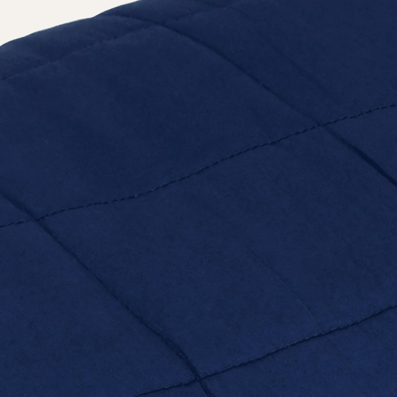 Produktbild för Tyngdtäcke blå 138x200 cm 10 kg tyg