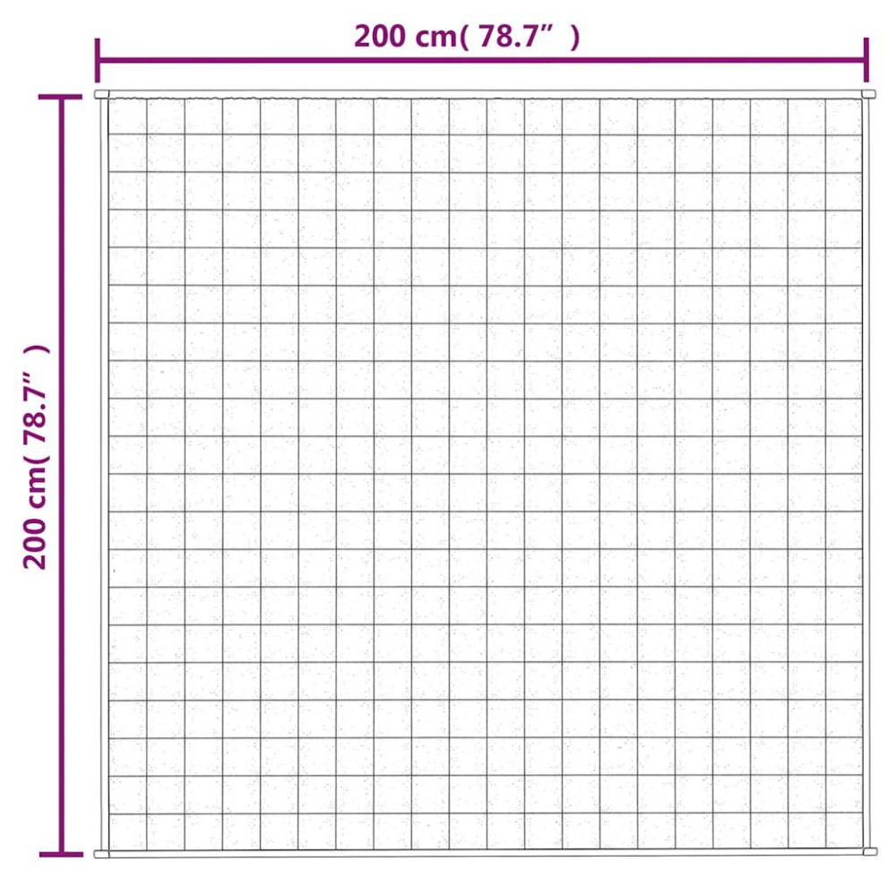 Produktbild för Tyngdtäcke grå 200x200 cm 9 kg tyg