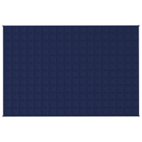 Produktbild för Tyngdtäcke blå 120x180 cm 5 kg tyg