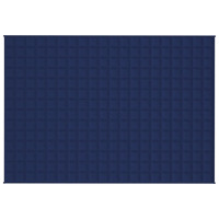 Produktbild för Tyngdtäcke blå 138x200 cm 6 kg tyg