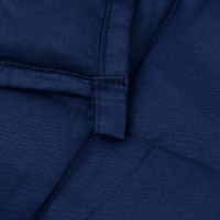 Produktbild för Tyngdtäcke blå 138x200 cm 6 kg tyg