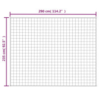 Produktbild för Tyngdtäcke gräddvit 235x290 cm 15 kg tyg