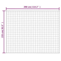 Produktbild för Tyngdtäcke gräddvit 235x290 cm 15 kg tyg