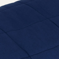 Produktbild för Tyngdtäcke blå 200x200 cm 13 kg tyg