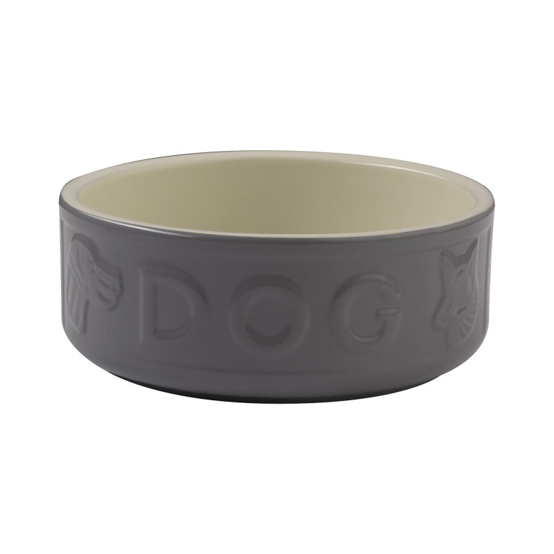 Produktbild för Keramikskål Grå Dog 0,7 l MC d=150 h=65mm