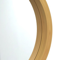 Miniatyr av produktbild för Väggspegel med rem guld Ø 55 cm