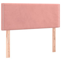 Produktbild för Ramsäng med madrass rosa 100x200 cm sammet