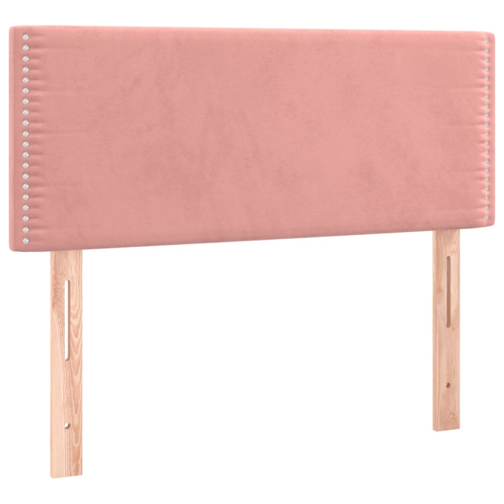Produktbild för Ramsäng med madrass rosa 100x200 cm sammet