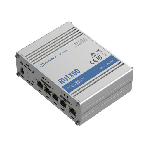 Teltonika Teltonika RUTX50 trådlös router Gigabit Ethernet 5G Rostfritt stål