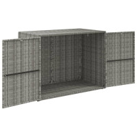 Produktbild för Trädgårdsskåp grå 100x55,5x80 cm konstrotting