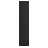 Produktbild för Trädgårdsskåp svart 59x40x180 cm konstrotting