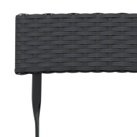 Produktbild för Hopfällbara caféstolar 2 st svart konstrotting och stål