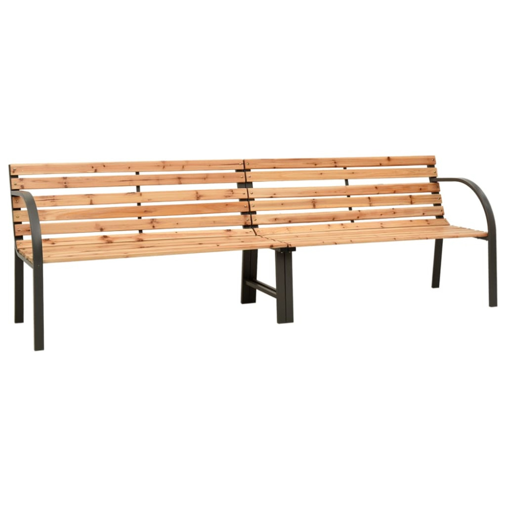 Produktbild för Dubbelbänk 225 cm massivt granträ