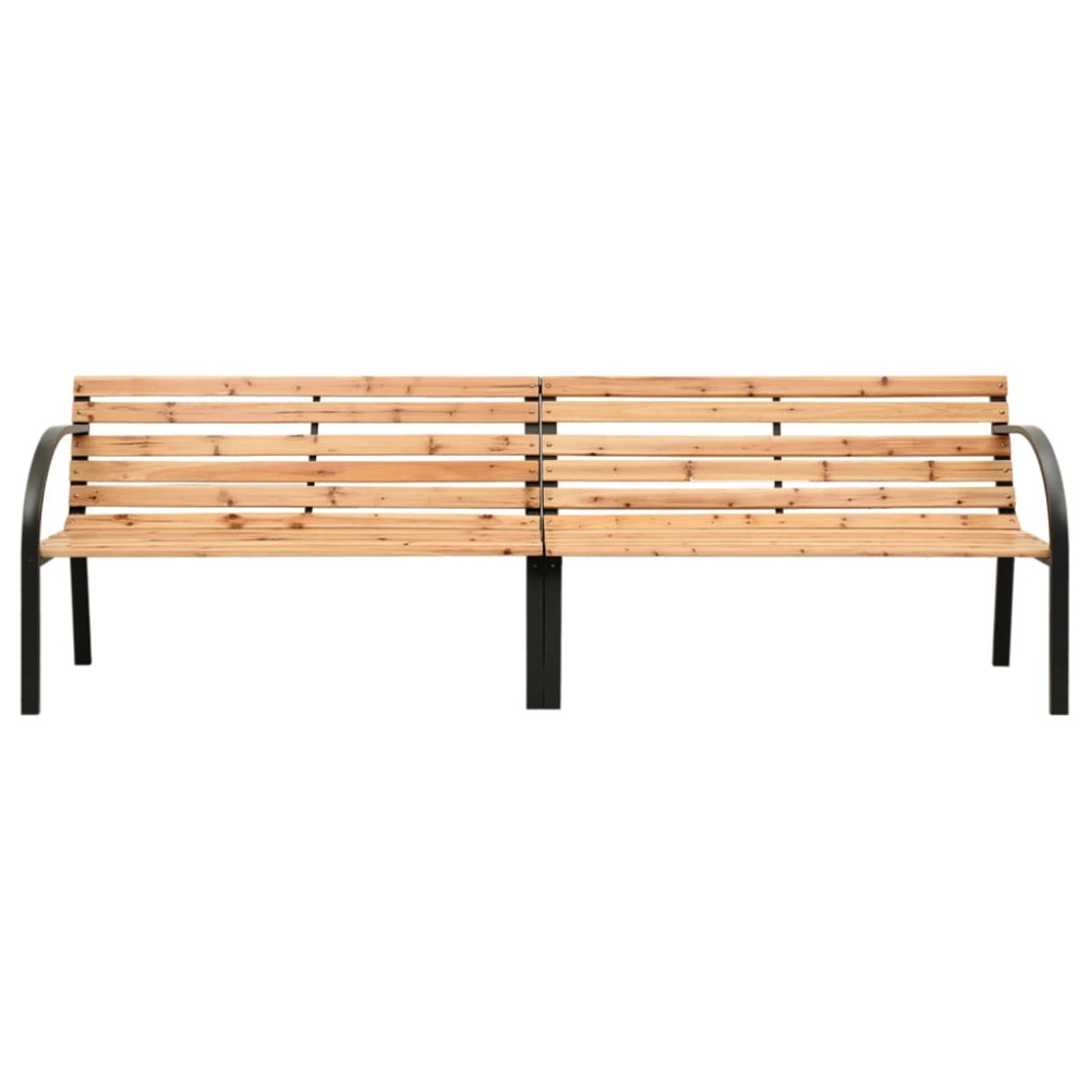 Produktbild för Dubbelbänk 225 cm massivt granträ