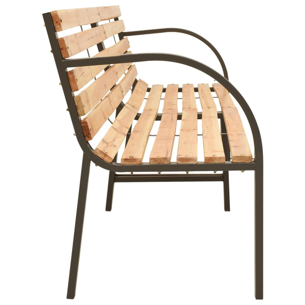 Produktbild för Dubbelbänk 225 cm massivt granträ