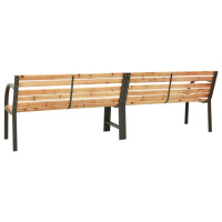 Produktbild för Dubbelbänk 225 cm massivt granträ