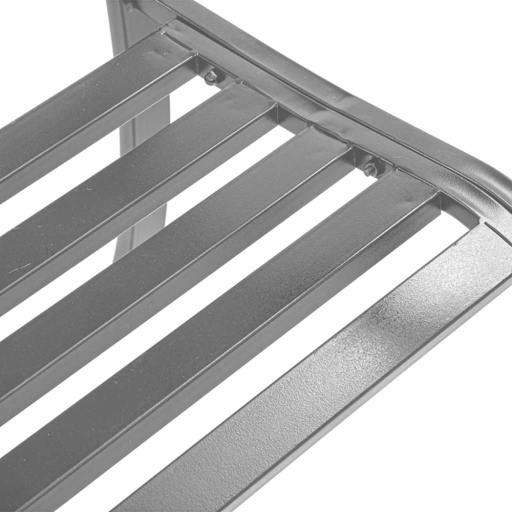 Produktbild för Trädgårdsbänk svart 120 cm stål