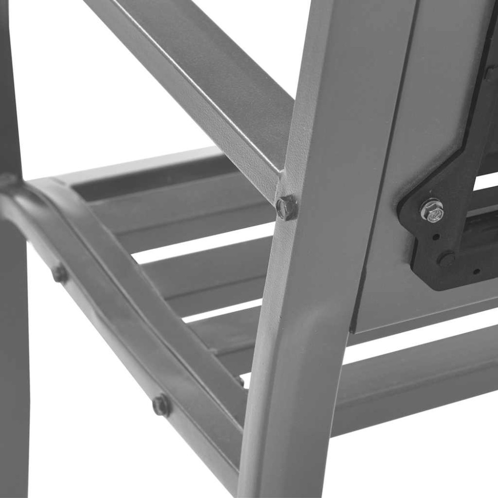 Produktbild för Trädgårdsbänk svart 120 cm stål