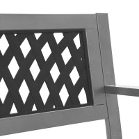 Produktbild för Trädgårdsbänk svart 120 cm stål