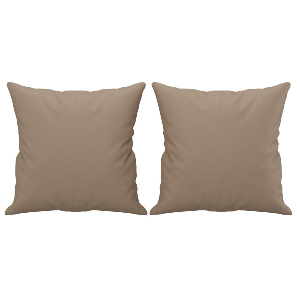 Produktbild för 2-sitssoffa med kuddar&dynor cappuccino 120 cm konstläder