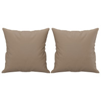 Produktbild för 2-sitssoffa med kuddar&dynor cappuccino 120 cm konstläder