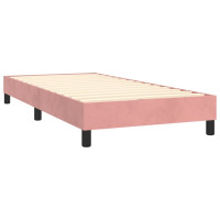 Produktbild för Ramsäng med madrass rosa 80x200 cm sammet