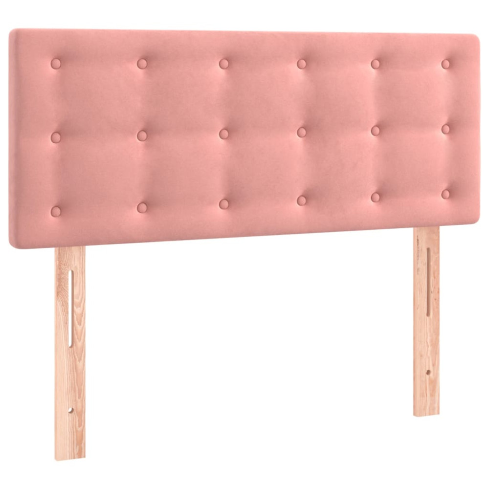 Produktbild för Ramsäng med madrass rosa 80x200 cm sammet