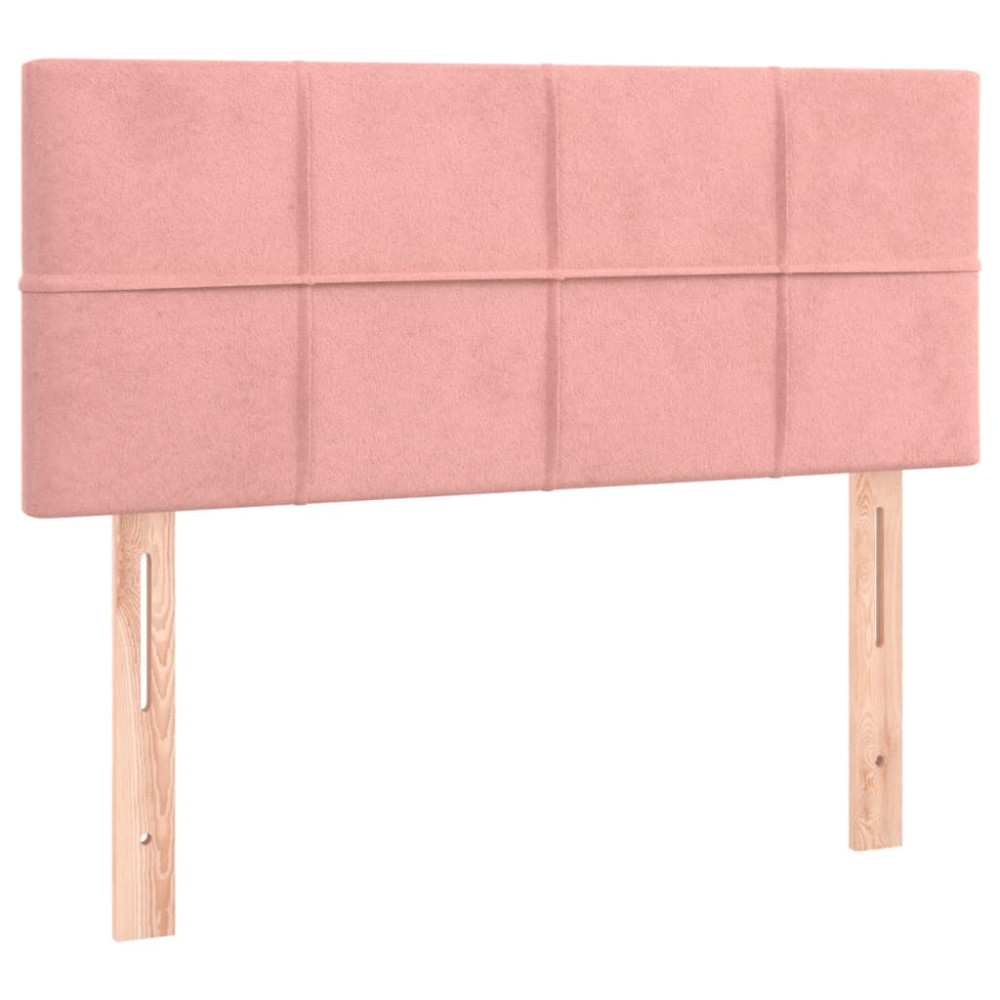 Produktbild för Ramsäng med madrass rosa 80x200 cm sammet