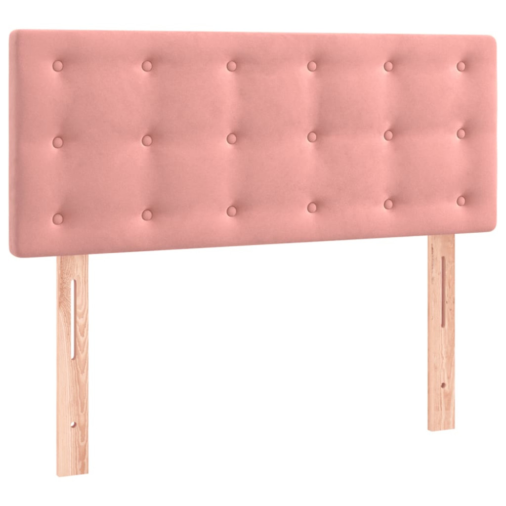 Produktbild för Ramsäng med madrass rosa 80x200 cm sammet