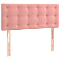 Produktbild för Ramsäng med madrass rosa 80x200 cm sammet