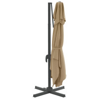 Produktbild för Frihängande parasoll med ventilation taupe 300x300 cm