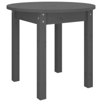 Produktbild för Soffbord grå Ø 45x40cm massivt furu