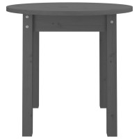 Produktbild för Soffbord grå Ø 45x40cm massivt furu