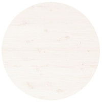 Produktbild för Soffbord vit Ø 55x45 cm massiv furu