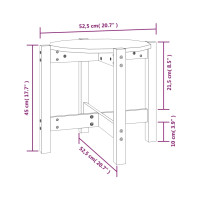 Produktbild för Soffbord grå Ø 52,5x45 cm massivt furu