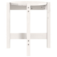 Produktbild för Soffbord vit Ø 42,5x45 cm massiv furu