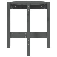 Produktbild för Soffbord grå Ø 42,5x45 cm massiv furu