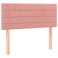 Produktbild för Ramsäng med madrass rosa 80x200 cm sammet