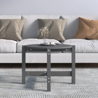 Produktbild för Soffbord grå Ø 62,5x45 cm massivt furu