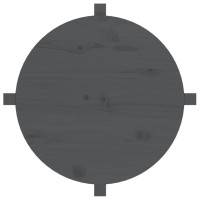 Produktbild för Soffbord grå Ø 62,5x45 cm massivt furu