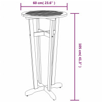 Produktbild för Ståbord för utomhusbruk Ø60x105 cm massivt akaciaträ